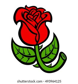 Beautiful Rose Flower vector illustration