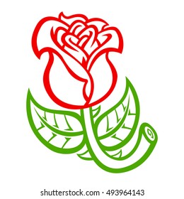 Beautiful Rose Flower vector illustration