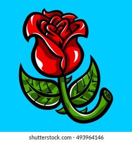 Beautiful Rose Flower vector illustration
