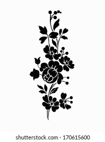 Beautiful rose flowers on the white background.