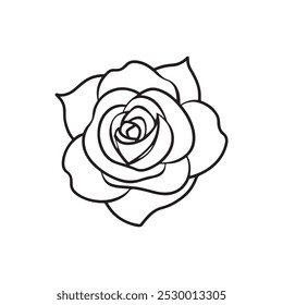 Uma bela arte de linha vetorial ícone rosa