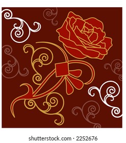 beautiful rose illustration