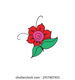 Beautiful Rose Illustration: Elevate your designs with this stunning hand-drawn rose on a white background. The intricate details make it perfect for nature-themed visuals and romantic projects.