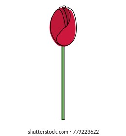 beautiful rose isolated icon