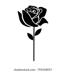 beautiful rose isolated icon