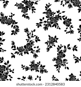 Hermoso patrón de rosa perfecto para el diseño textil,