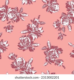 Beautiful rose pattern perfect for textile design,