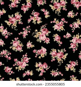 Beautiful rose pattern perfect for textile design,