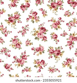 Beautiful rose pattern perfect for textile design,