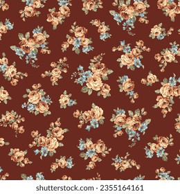 Beautiful rose pattern perfect for textile design,