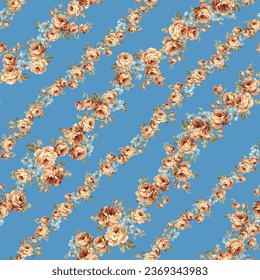 Schönes Rosenmuster, das perfekt für das Textildesign ist,