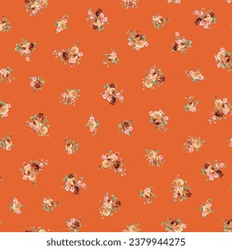 Beautiful rose pattern perfect for textile design,