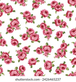 Beautiful rose pattern perfect for textile design,