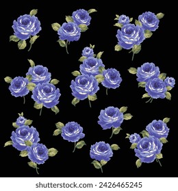 Hermoso patrón de rosa perfecto para el diseño textil,