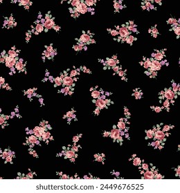 Beautiful rose pattern perfect for textile design,