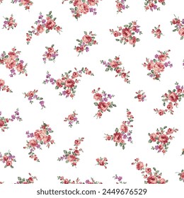 Beautiful rose pattern perfect for textile design,