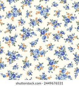 Beautiful rose pattern perfect for textile design,