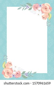 Beautiful rose post card template