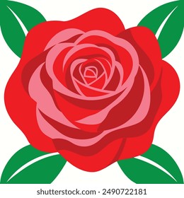 Beautiful Rose vector art design.