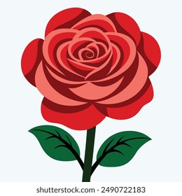 Beautiful Rose vector art design.