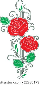 Beautiful Rose and vector Background