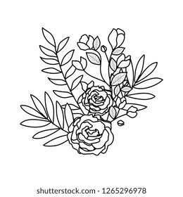 beautiful rosebush decoration icon