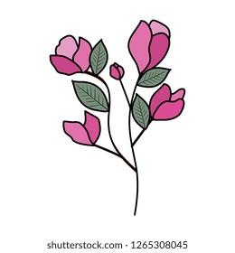 beautiful rosebush decoration icon