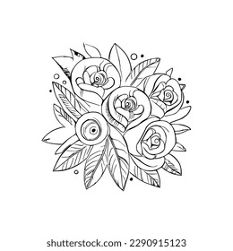 Beautiful Roses Coloring Book, Roses Coloring page.
