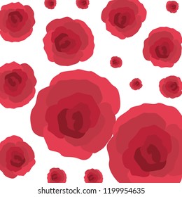 beautiful roses decorative pattern isolated icon