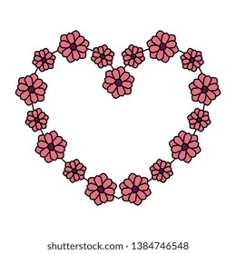 beautiful roses with heart shape