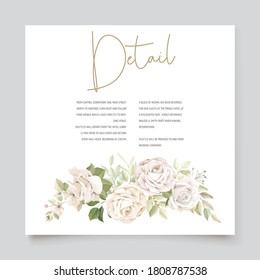 Beautiful roses invitation card template