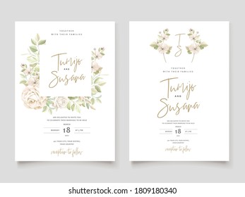 beautiful roses invitation card template