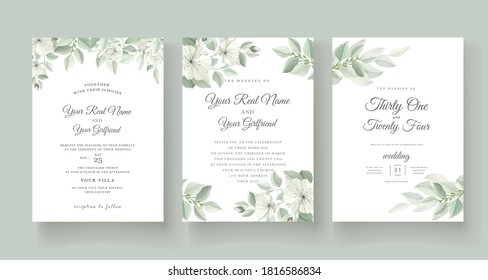 Beautiful roses invitation card template