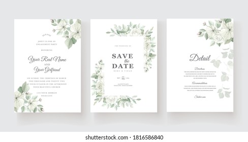 Beautiful roses invitation card template