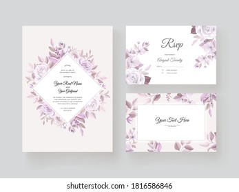 Beautiful roses invitation card template