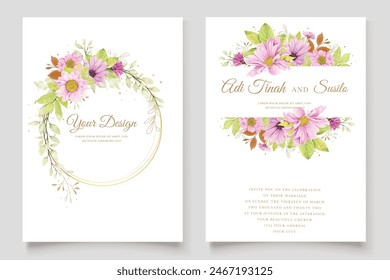 beautiful roses invitation card template