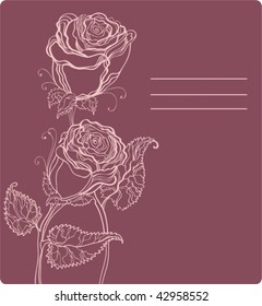 Beautiful roses with place for text
