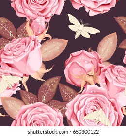 Beautiful roses seamless