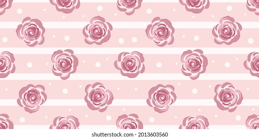 Beautiful roses seamless pattern perfect for gift wrapping, fashion fabric, digital paper and many more