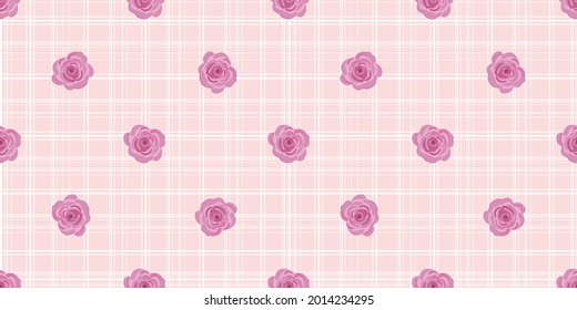 Beautiful roses seamless pattern perfect for gift wrapping, fashion fabric, digital paper and many more