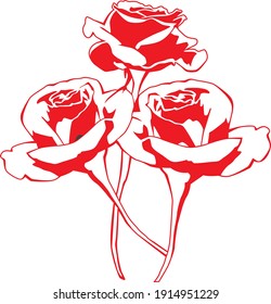 hermosas rosas para tatuajes y aplicación