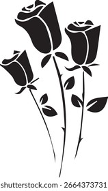 Beautiful roses vector design template