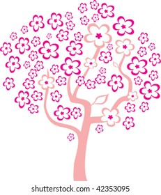 beautiful rosy flower tree