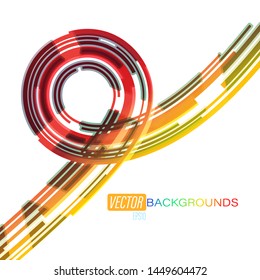 Beautiful rotating colors on a white scene vector graphics wallpaper backgrounds