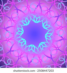 
Beautiful round abstract pattern on a pink background