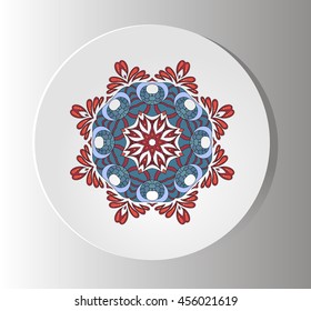 Beautiful round east sample on a gray background
