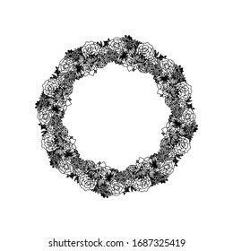 Beautiful round ethnic pattern. Mandala ornament, vector illustration in sketch style. Hand drawn image.