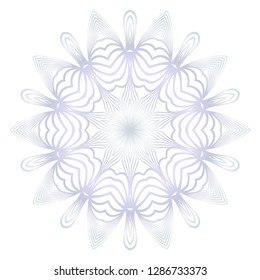 Beautiful Round Flower Mandala. For Design, Greeting Card, Invitation, Coloring Book. Arabic, Indian, Motifs