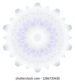 Beautiful Round Flower Mandala. For Design, Greeting Card, Invitation, Coloring Book. Arabic, Indian, Motifs