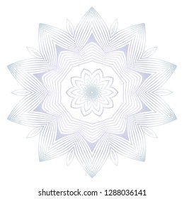 Beautiful Round Flower Mandala. For Design, Greeting Card, Invitation, Coloring Book. Arabic, Indian, Motifs
